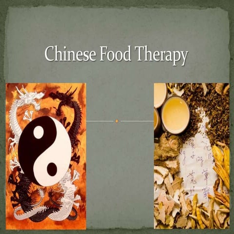 Chinese Food Therapy