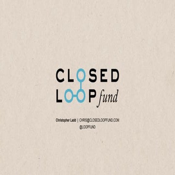 2015 Fall Conference: Closed Loop Fund Essentials