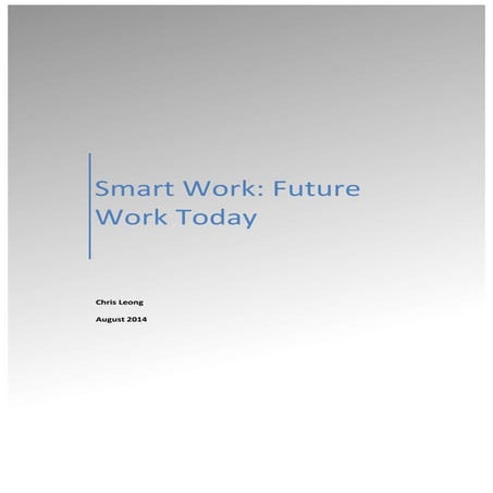 Smart Work: Future Work Today - White Paper