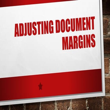 Adjusting Document Margins