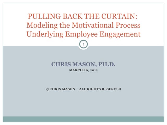 Modeling Employee Engagement (a Ph.D. Dissertation Summary)