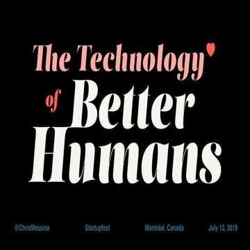 Startupfest 2019 - The technology of better humans