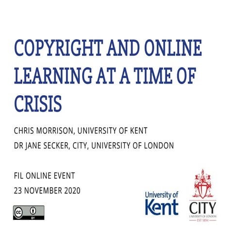 Copyright and online learning at a time of crisis - FIL Online Nov 2020