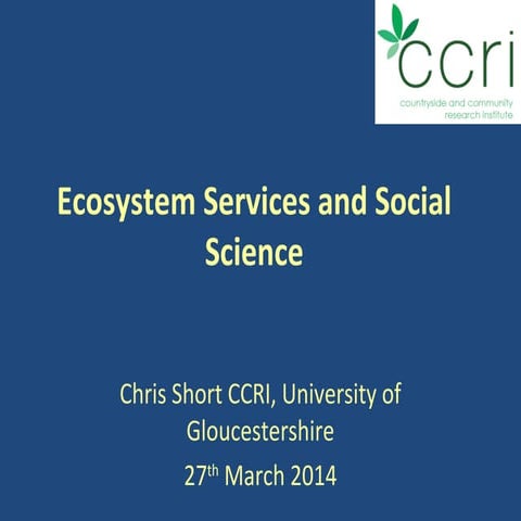 Ecosystem Services & Social Science