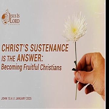 CHRIST-SUSTENANCE-IS-THE-ANSWER_FOR_ALL! | PPTX