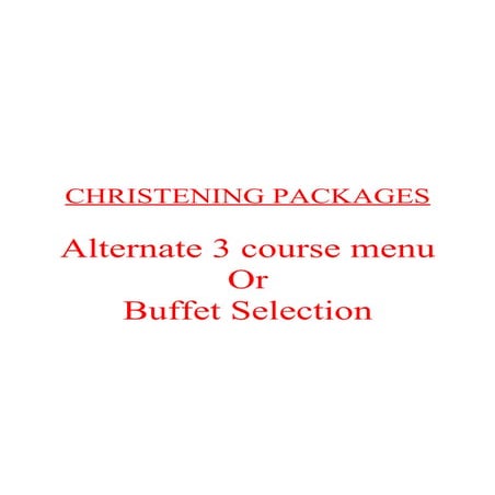 Christening Packages