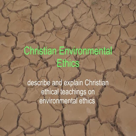 Christian Environmental Ethics