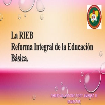 Historia y estructura de la RIEB | PPTX