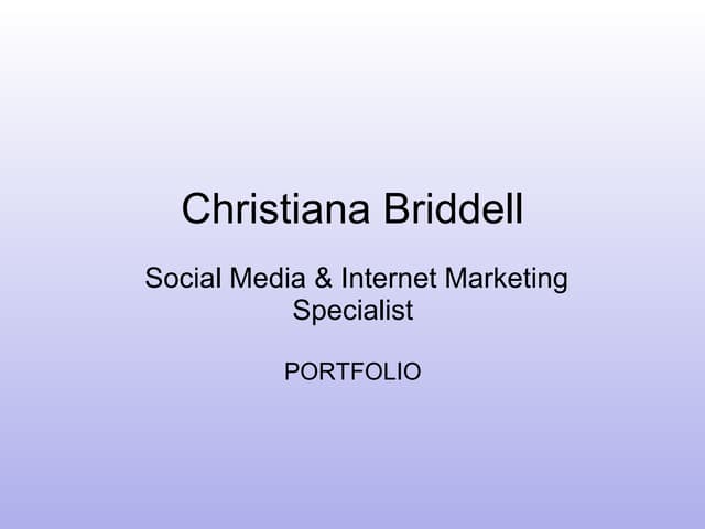 Christiana briddell