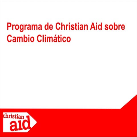 Programa de Christian Aid sobre Cambio Climático