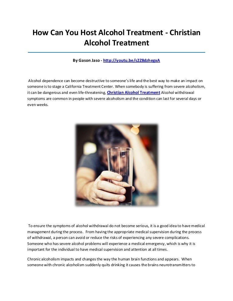Christian alcohol treatment