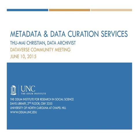 Metadata & Data Curation Services by Thu-Mai Christian
