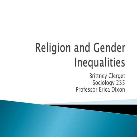 Christianity and gender inequalities