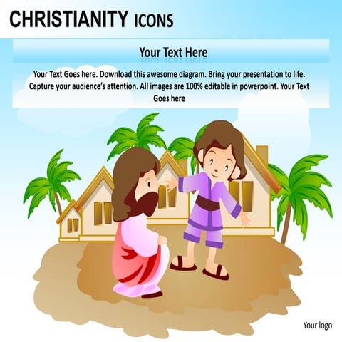 Christianity icons powerpoint presentation templates