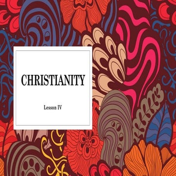 Christianity lesson 4