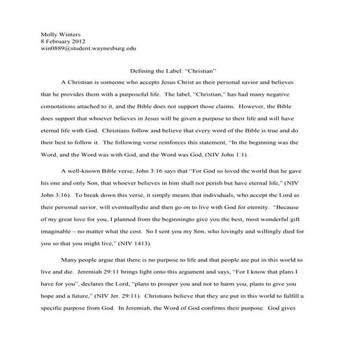 Christianity paper
