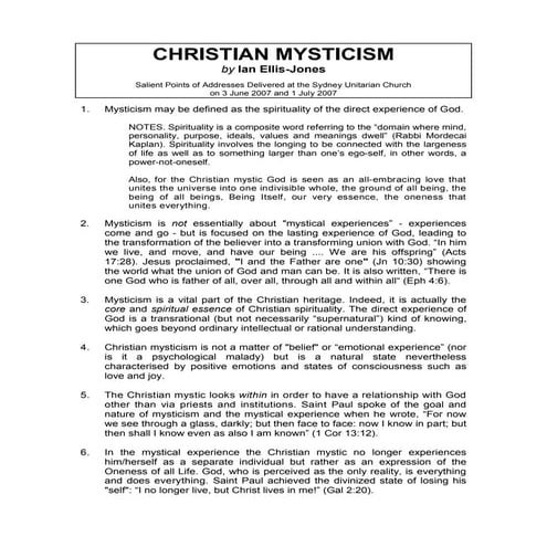 CHRISTIAN MYSTICISM