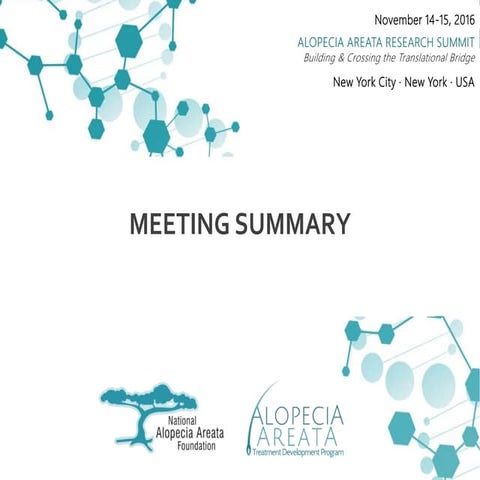 Alopecia Areata Research Summit Summary