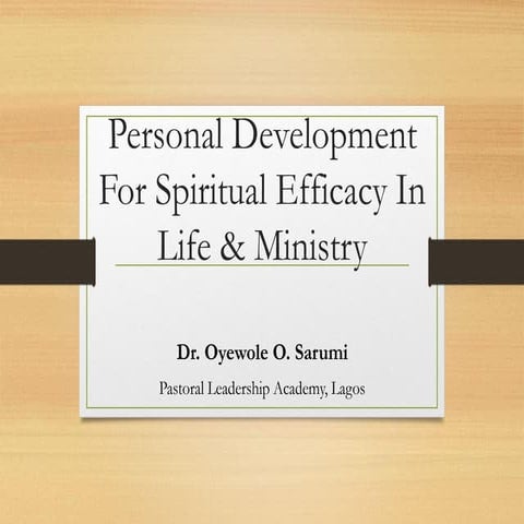 Christian personal development