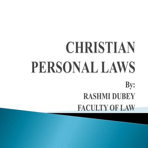 Christian Personal Laws