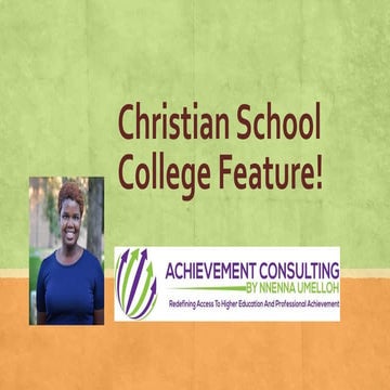 Christian School College Feature!