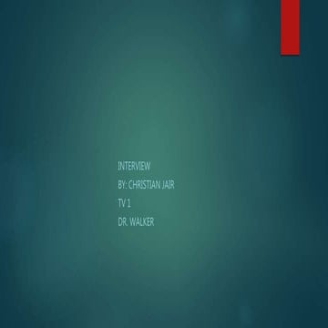 C.V. Interview with English Teacher