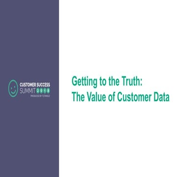 The Value of Customer Data