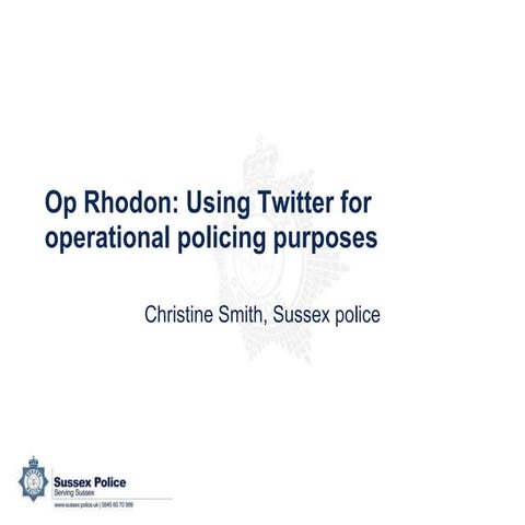 Christine Smith Sussex Police