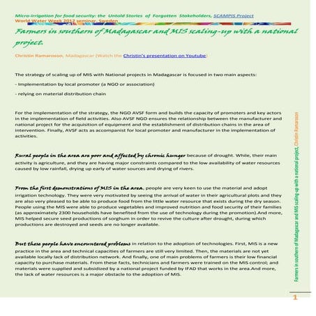 Christin ramaroson presentation