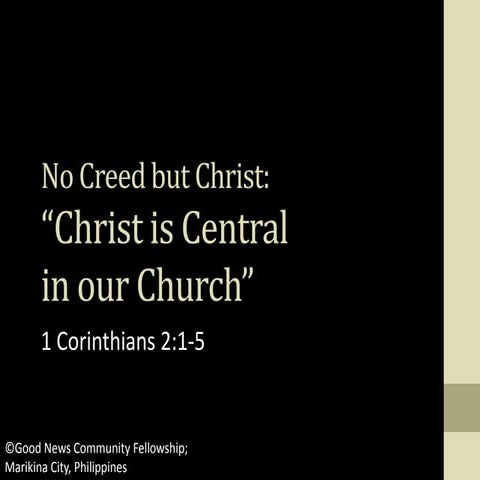 Christ is Central in Our Church 16MAR2014