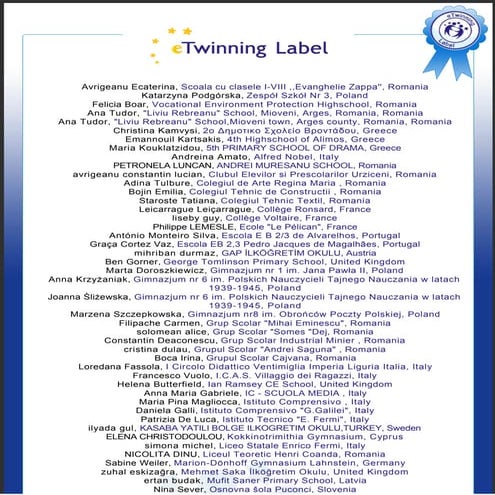 eTwinning certificate