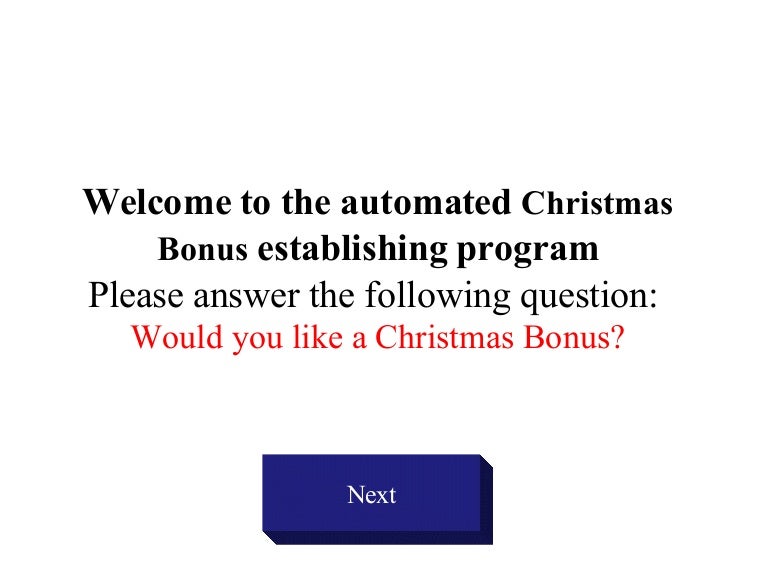 Christmas Bonus