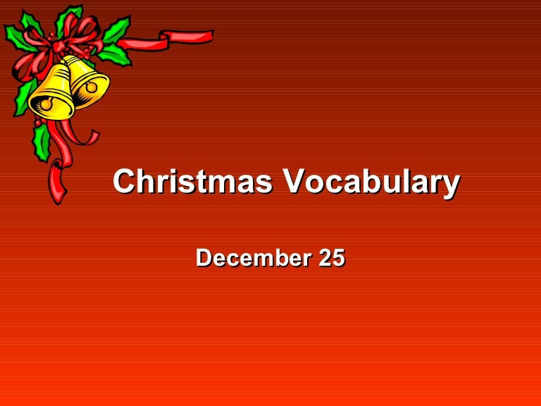 Christmas vocabulary