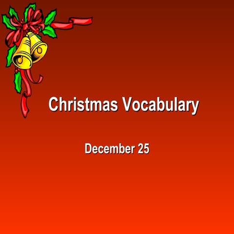 Christmas vocabulary