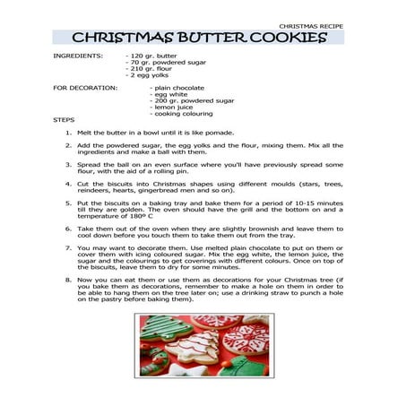 Christmas butter cookies