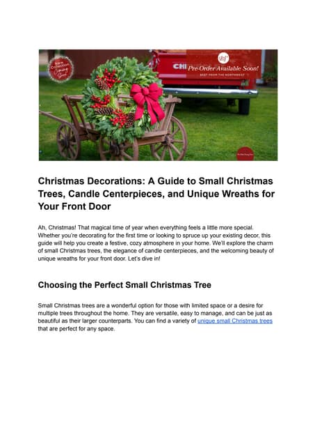 Small christmas trees for centerpieces