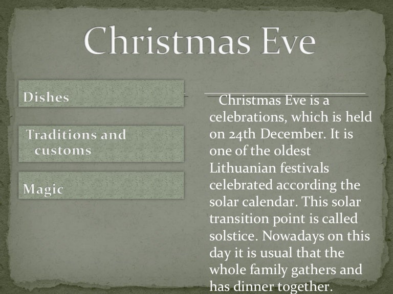 Christmas eve