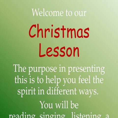 Christmas lesson