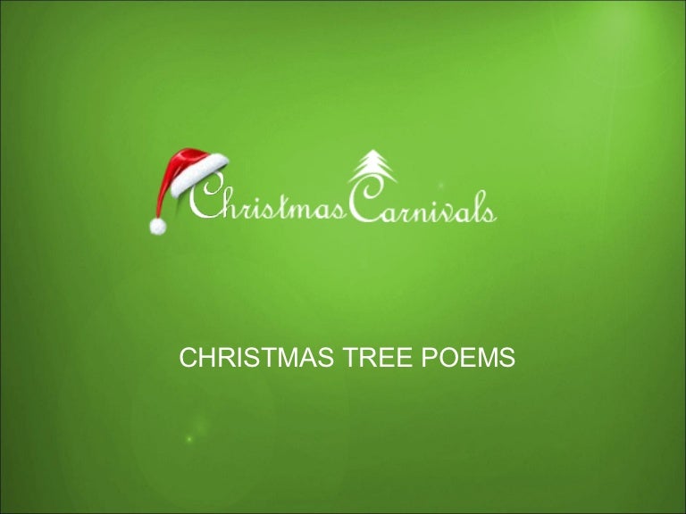 Christmas tree poems