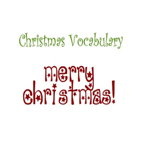Christmas Vocabulary