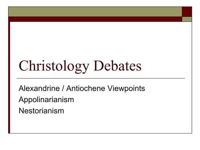 Christology debates