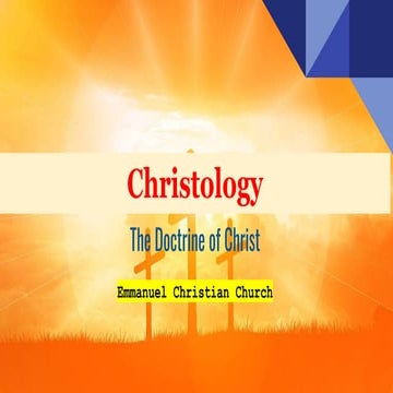 Christology - Introduction (English - Chinese)
