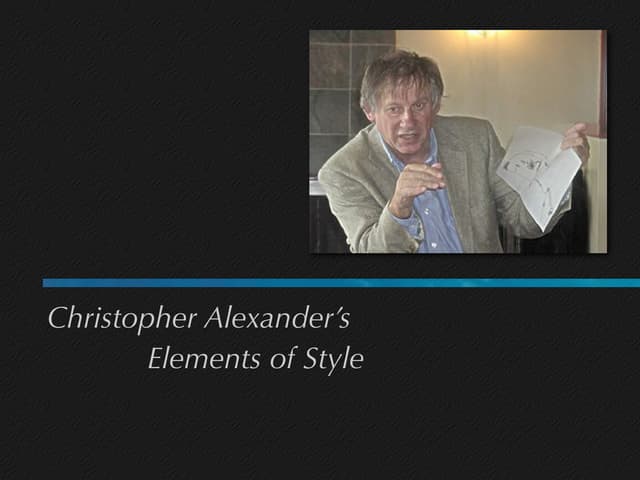Christopher Alexander: Elements Of ...