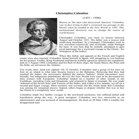 Christopher columbus 1