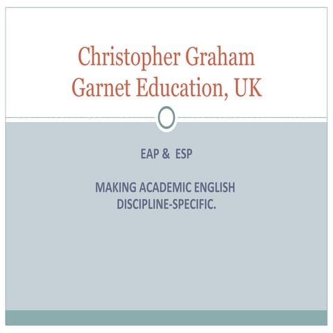 Christopher Graham Academic English