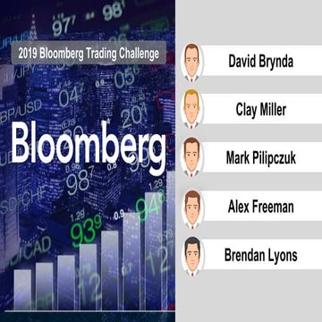 2019 Winning Bloomberg Trading Challenge Presentation | PDF