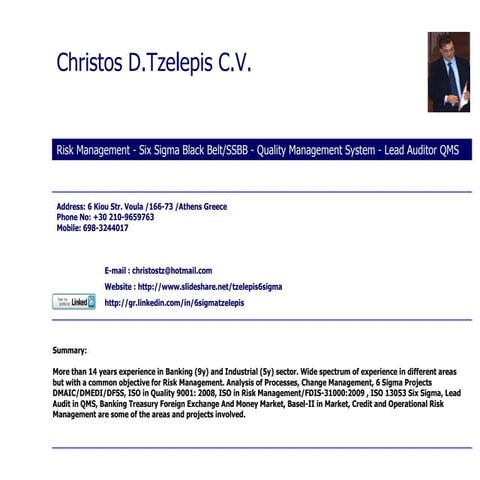 Christos tzelepis cv