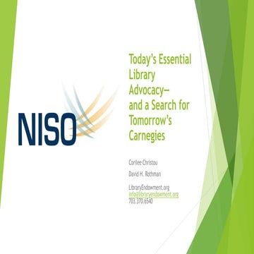 Christou Rothman Today's Essential Library Advocacy