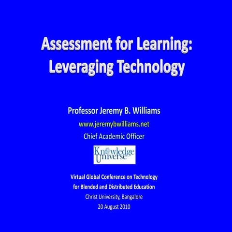 Assessment for Learning: Leveraging Technology | PPTX