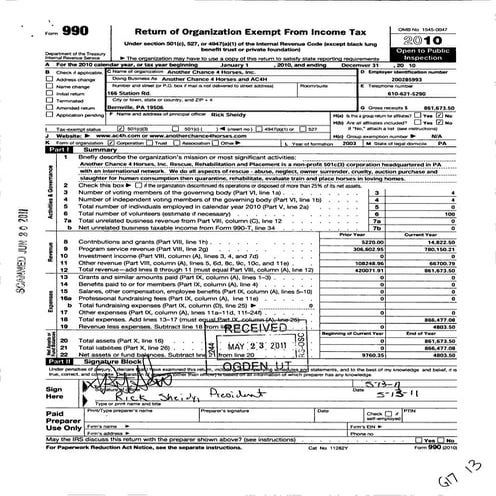 Christy sheidly  tax return